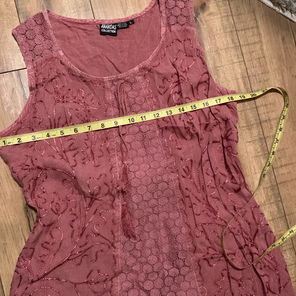Ananda’s Sleeveless Lace Midi Dress in Rose - Picture 6 of 13